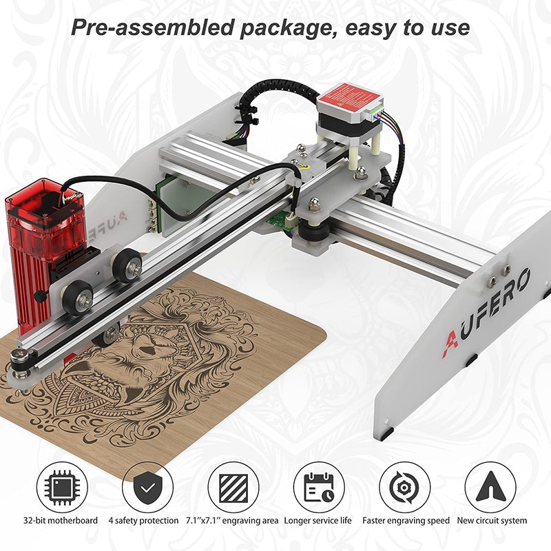 Aufero AL1 Laser Engraving Machine | 180x180mm Engraving Area