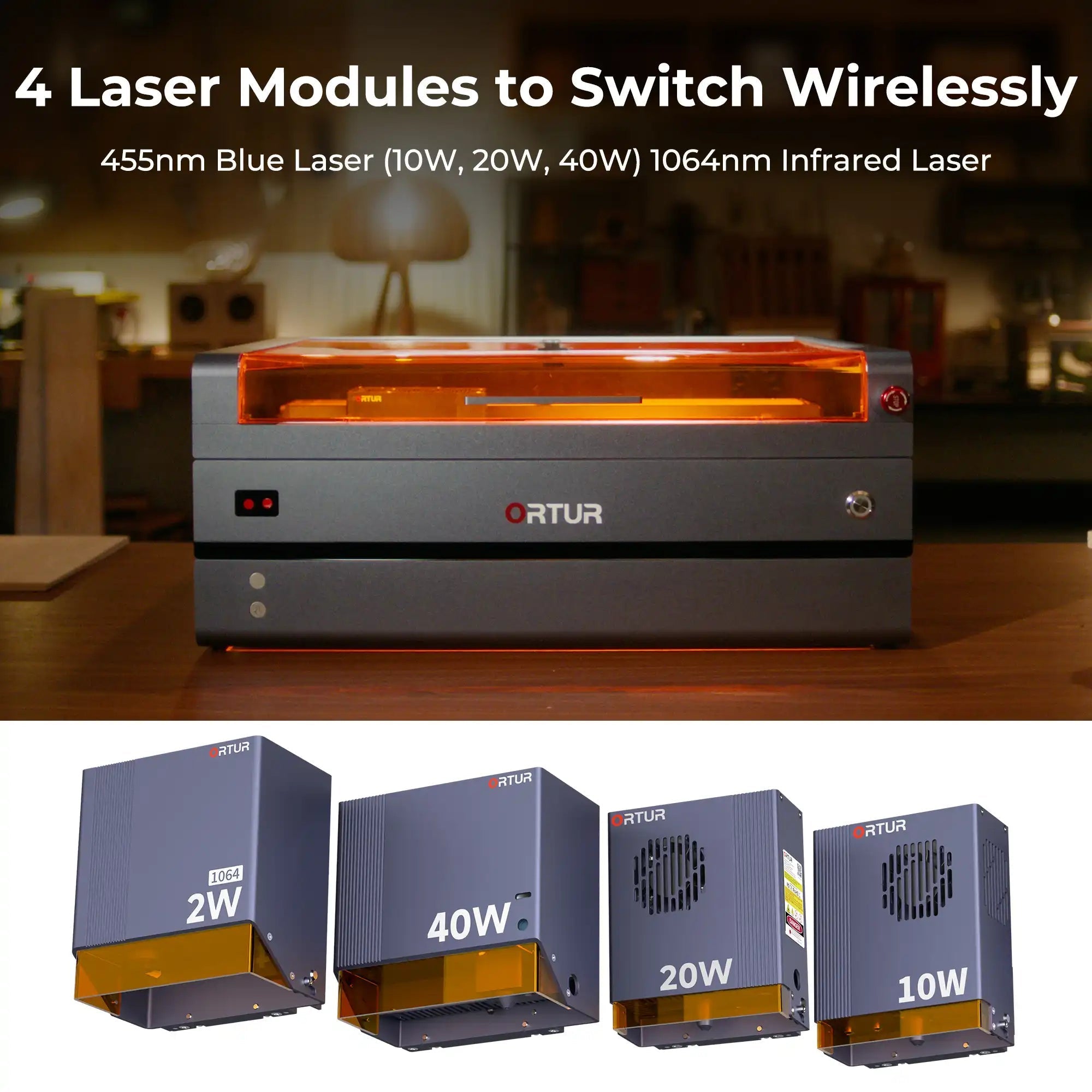 Ortur H20 Lasergravur- und Schneidemaschine 2W IR/10W/20W/40W