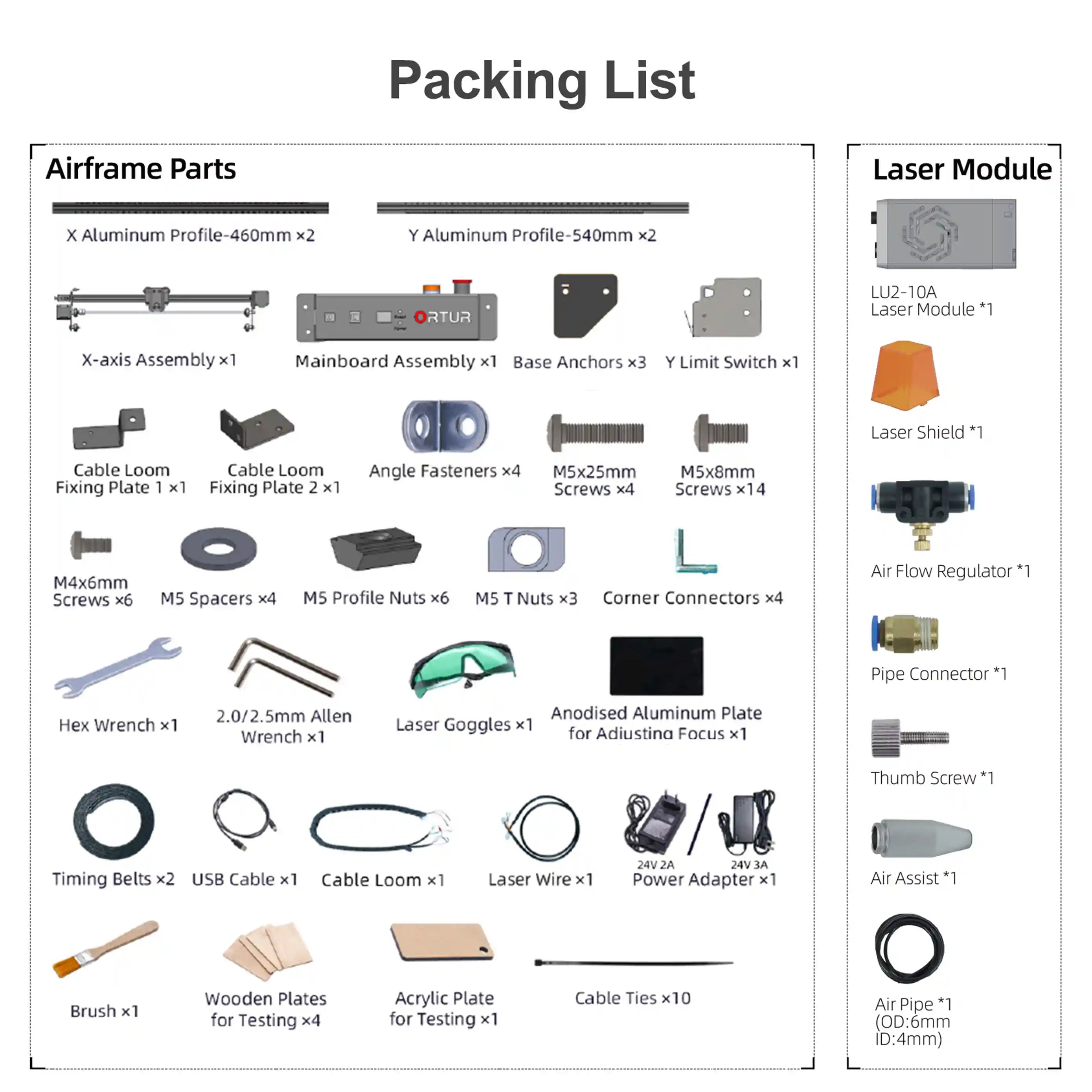 Ortur LM2 Pro S2 Lasergravur- und Schneidemaschine 15.000 mm/min (10 W/5 W/2 W)