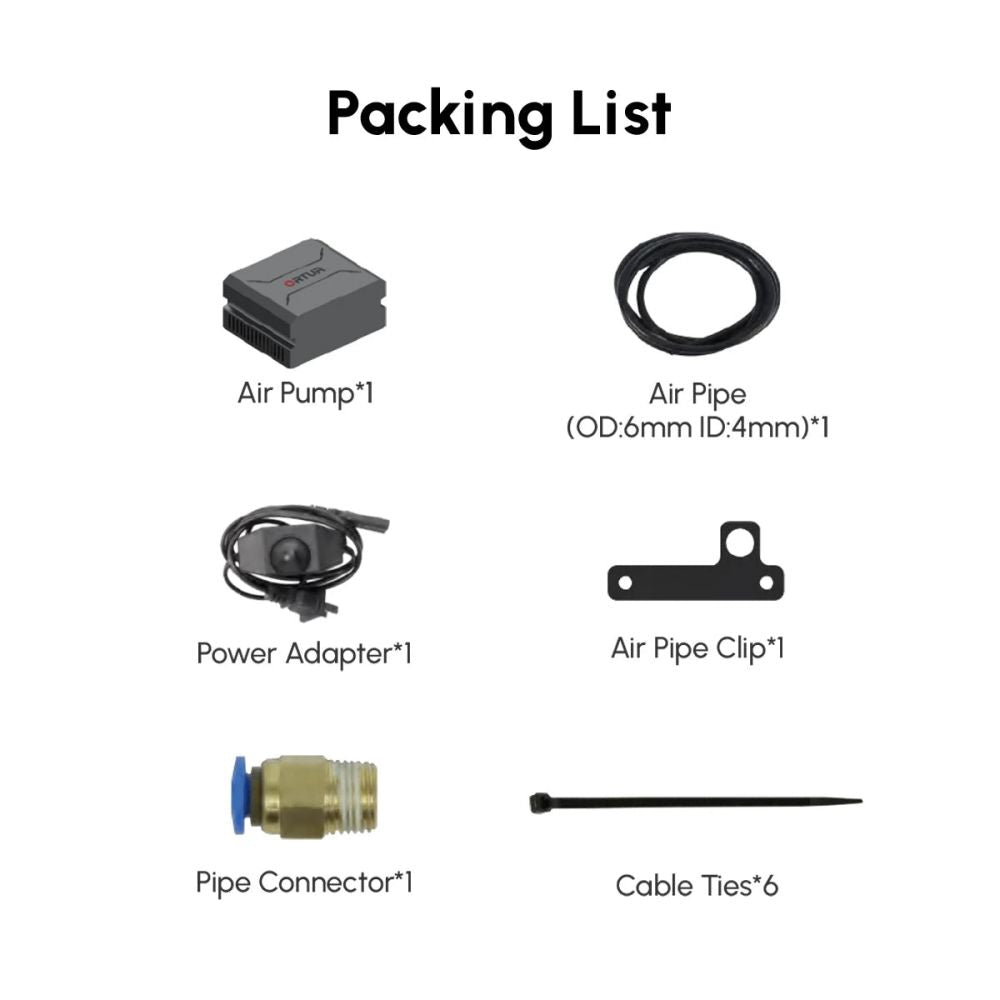 Pompe à air Ortur pour LU3-40A, LU3-20A, LU2-10A et LU2-4 LF (OAP1.0)