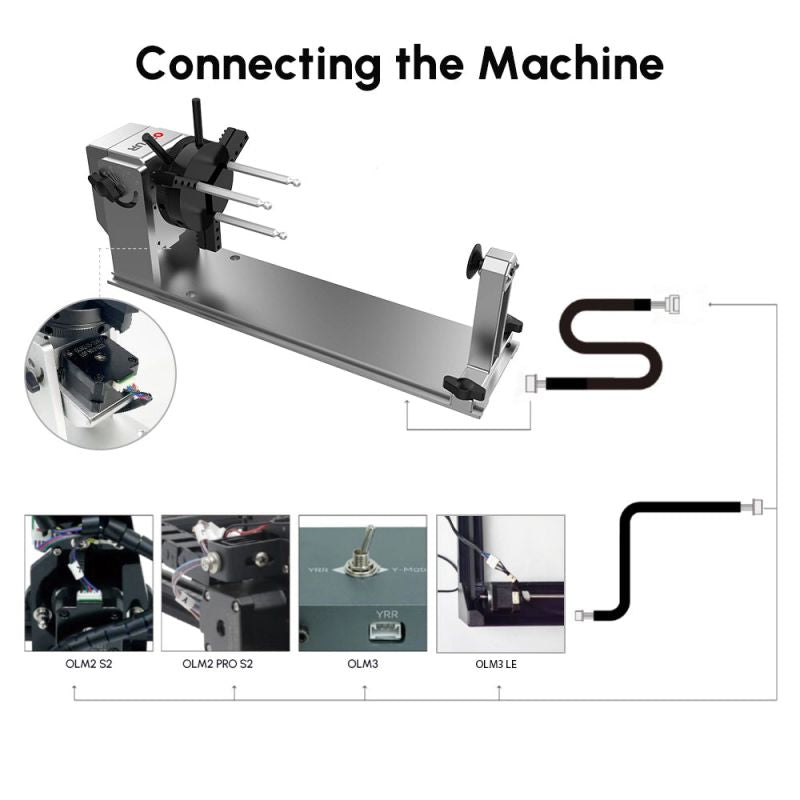 Ortur Y-axis Rotary Chuck for Laser Engraver (YRC1.0)