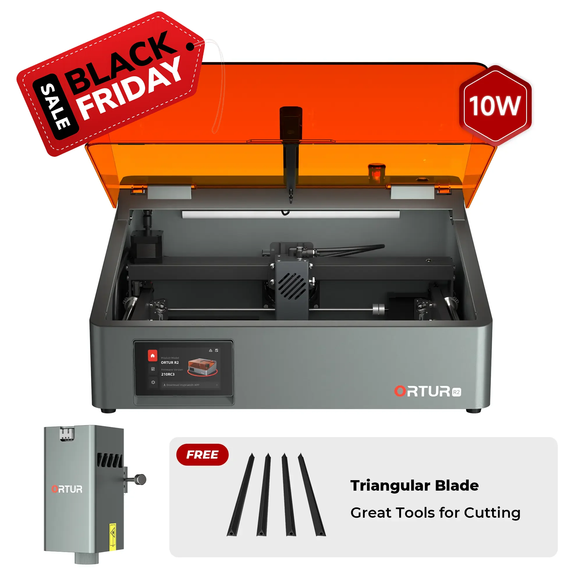 Ortur R2 Smart Laser Engraver 1.3W IR/10W/20W